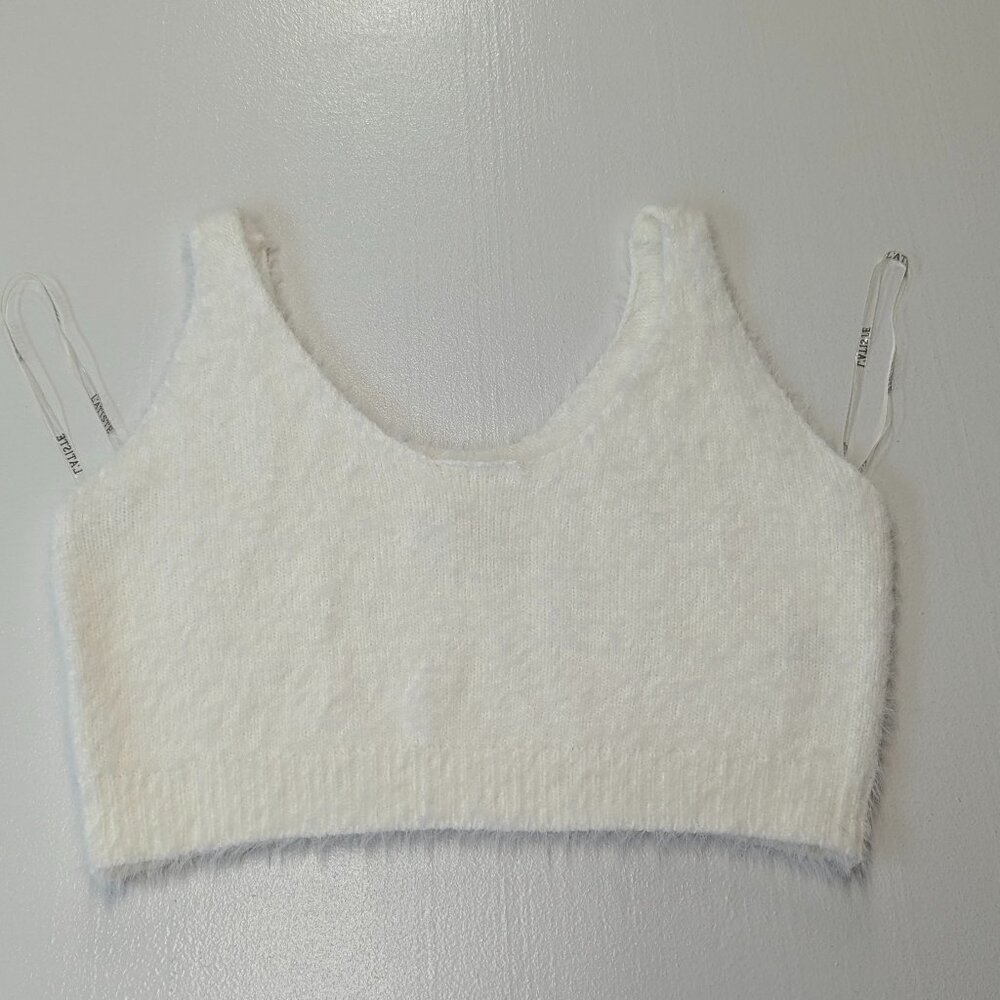 L'ATISTE by Amy Size Small Cream Colored Sweater Bralette